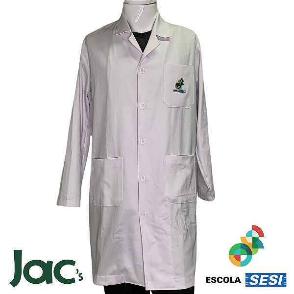 Jaleco Masculino 100% algodão - Uniforme Oficial Escola Sesi
