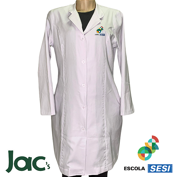 Jaleco Feminino 100% algodão - Uniforme Oficial Escola Sesi