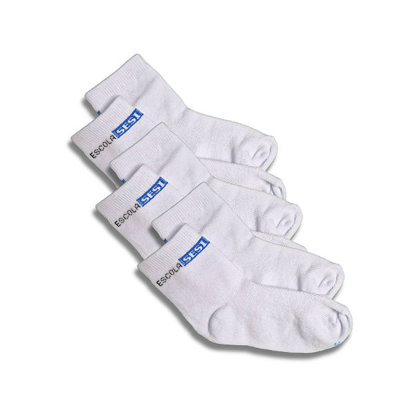 Combo 3 Meias Lisa Escola Sesi