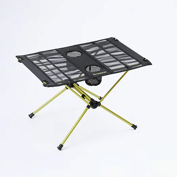 Mesa dobrável de alumínio com porta copos