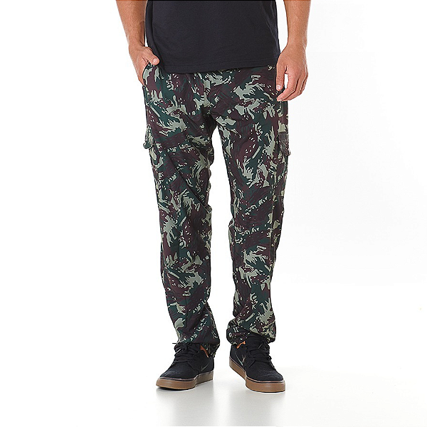 Calça Cargo camuflada com 4 bolsos em Tactel