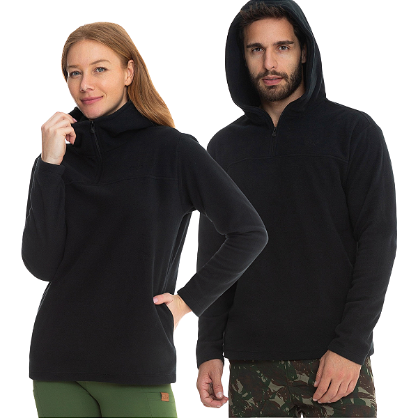 Jaqueta Fleece com capuz - Unissex