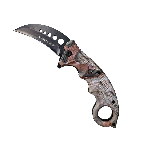 Canivete dorbável estilo Karambit - Marrom