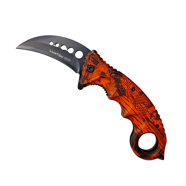 Canivete dorbável estilo Karambit - Laranja