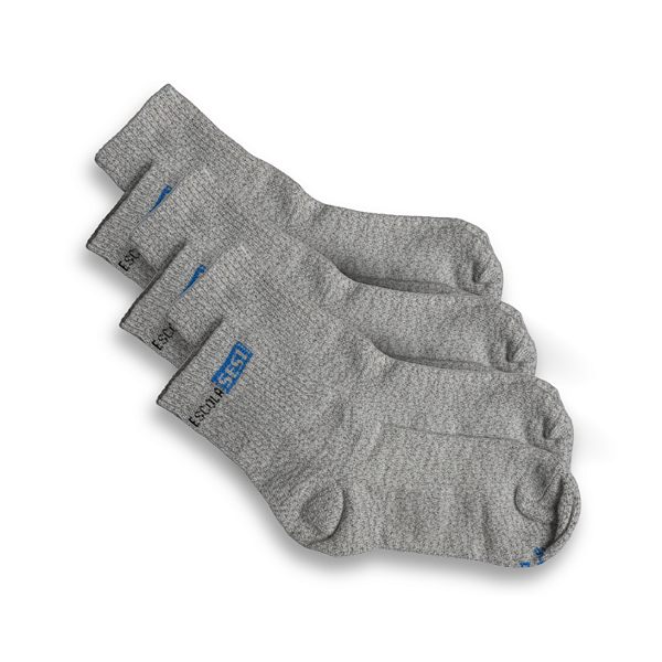 Combo 3 Meias Cinza Canelada Escola SESI