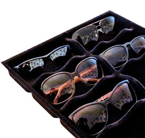 Organizador Óculos Para Gaveta 420x320x35mm Aveludado