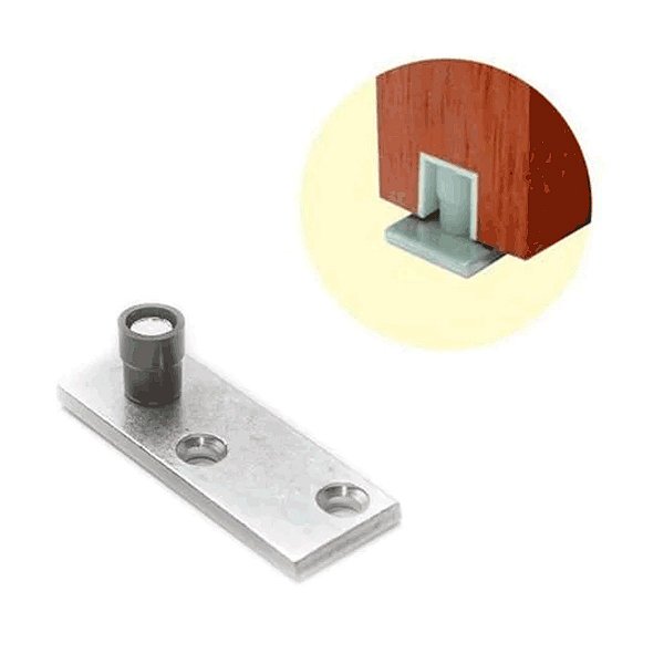 Guia Pino Reto 9mm Alumínio Para Porta De Correr