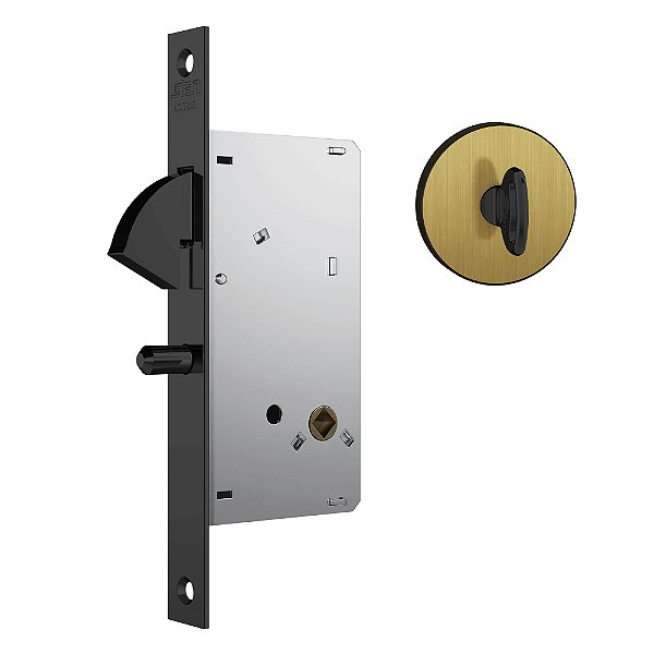 Fechadura Porta Correr Bico De Papagaio 950 WC Roseta Redonda - Stam