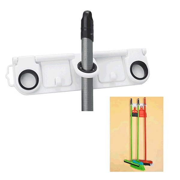 Guarda Vassouras Plus Suporte Parede Multiuso Rodo Pázinha