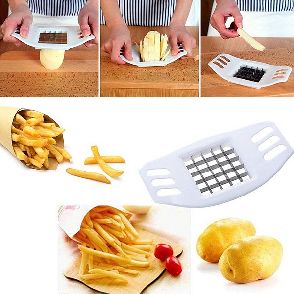 Cortador De Legumes Fatiador Batata Frita Palito E Picador Inox
