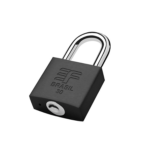 Cadeado 30mm Com Chave Preto Fosco 3F