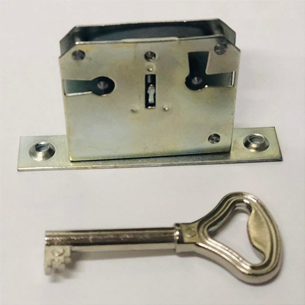 Fechadura Embutir Chave Antiga Armário Guarda Roupa Colonial 2020/30 CH2035 ZCN