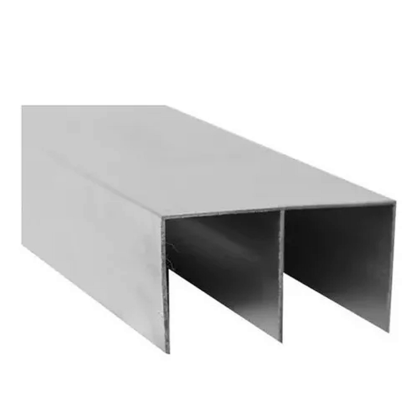 Trilho Para Porta de Correr Superior Duplo T00 Guarda Roupa 2 Metros (Cortado em Duas Barras de 1 Metro)