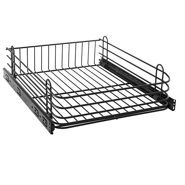 Gaveta Fruteira Deslizante Preta com Corrediça 370x125x465mm