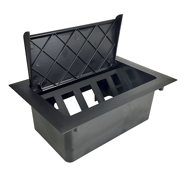 Caixa de Tomada Embutir Mesa Escritório 4P 174x104mm