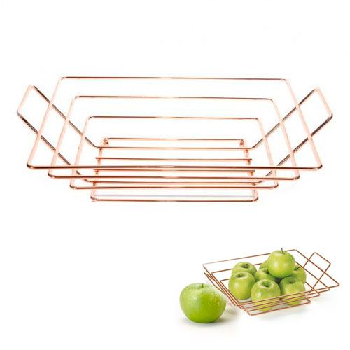 Fruteira de Mesa Querida Quadrada Rose Gold 2211