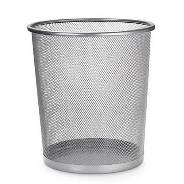 Lixeira Telada Metal Redonda 27CM 10Litros