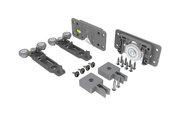 Kit Roldana Rodinha Porta Correr Guarda Roupa Cm190 Univ Mdf