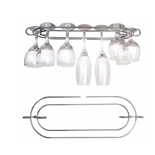 Porta Taça Oval 510x40x170mm Cromado Ref. 4170