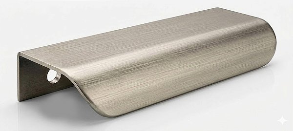 Puxador Perfil Slim Smart Para Móveis Em Aluminio Escovado