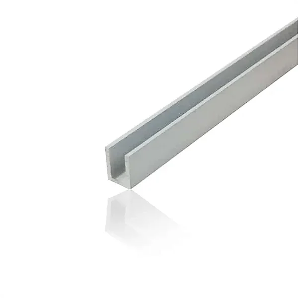 Trilho U 1/2 Embutir Para Porta De Correr Alumínio C/ 2mts