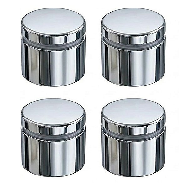 Prolongador E Espaçador De Vidro 25x25 Aço Inox Polido