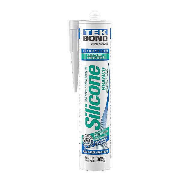 Silicone Base D' Água Uso Geral Branco 305g - Tekbond