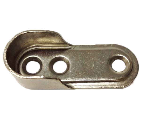 Suporte Para Tubo Cabideiro Oblongo Niquelado - Kit 10 Peças