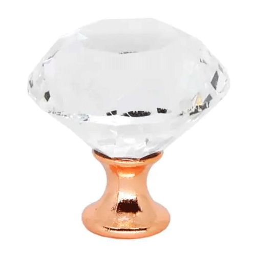 Puxador Tulipa Cristal Rose - Puxe Chic