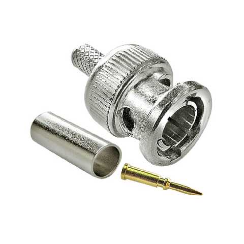 Conector bnc macho crimpar pino fixo cat 5