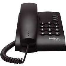 Telefone com fio intelbras preto pleno