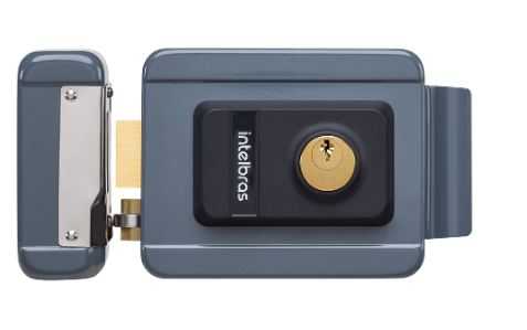 Fechadura intelbras 12 volts fx2000 cinza