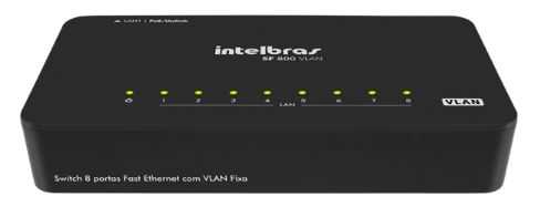 Switch 8p fast ethernet intelbras sf 800 vlan