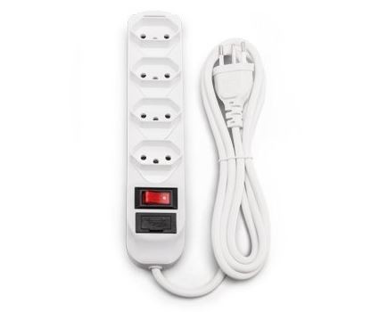 Protetor eletronico intelbras com 4 tomadas - epe 1004 branco