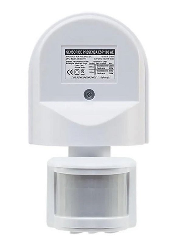Sensor de presenca intelbras para iluminacao esp 180 ae