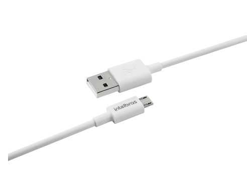 Cabo usb - micro usb intelbras 1,2m 3,0a pvc bco euab 12pb