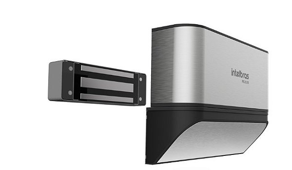 Fechadura eletroima intel fe 21150  d prata s  sensor