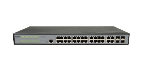 Switch gerenciavel 24p intelbras giga poe +4p gbic sg2404l2+
