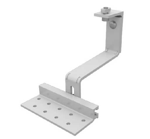 Solar estrutura gancho telha ceramica com suporte em l