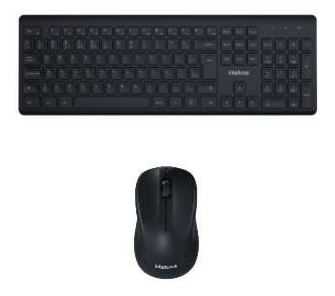Teclado e mouse sem fio intelbras preto csi 50