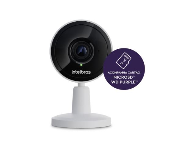 Camera wi-fi intelbras hd - imx1 branca c  cart 32gb