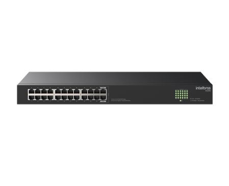 Switch 24p gigabit ethernet intelbras s1124g