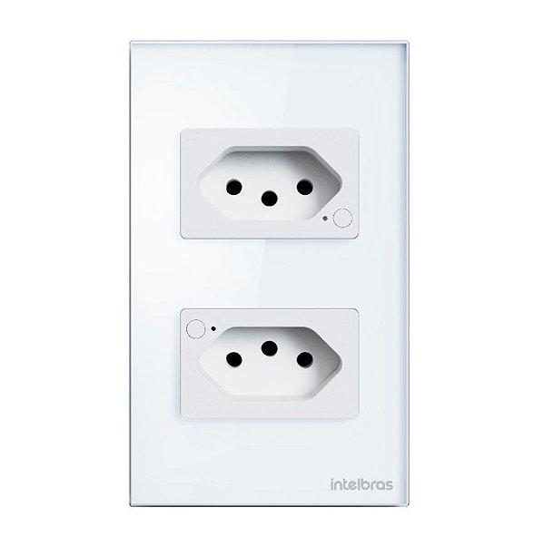 Automacao tomada inteligente wifi intelbras ets 1002 branco - dupla