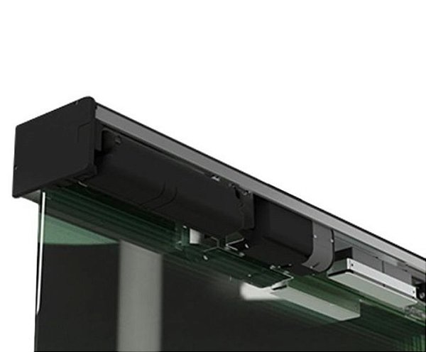 Porta social ppa wind vidro caxilhada 2f 3,00 metros brushless 24v 220v branca