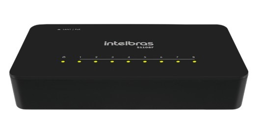 Switch 8p fast ethernet intelbras s1108f