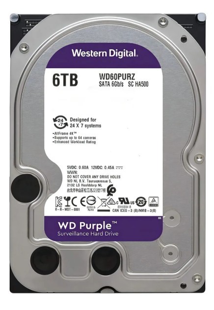 Hd sata western digital 6tb purple