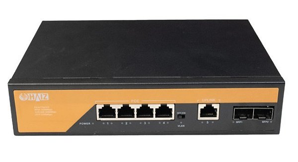 Switch 4p haiz giga poe + 1 uplink + 2 sfp