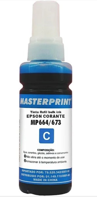 Refil tinta b ink epson master 664 corante c 100ml r-ep100c