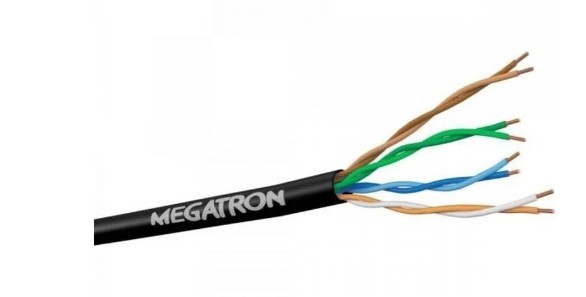Cabo cftv 4 pares caixa 300m preto - megatron