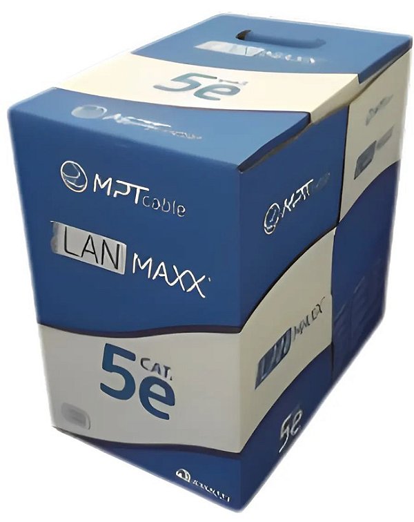 Cabo rede cat5e rolo 100m 4 pares azul - mpt